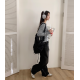 春季預訂｜黑色牛仔WASHING WIDE PANTS