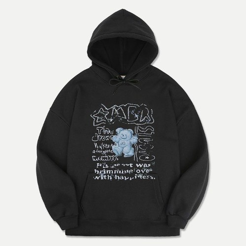 24S/S 預訂｜AMBLER VINTAGE BLUE BEAR HOODIE (2 COLOR)