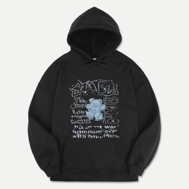 24S/S 預訂｜AMBLER VINTAGE BLUE BEAR HOODIE (2 COLOR)