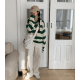 春季預訂｜日常條紋寬鬆針織HOODIE
