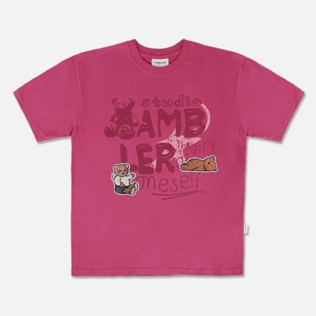 24S/S 預訂｜AMBLER BEAR PATCH T-SHIRTS (2 COLOR)