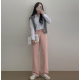 春季預訂|顏料水洗高腰半寬直筒褲(10色 S-XL) 春季預訂|顏料水洗高腰半寬直筒褲(10色 S-XL)