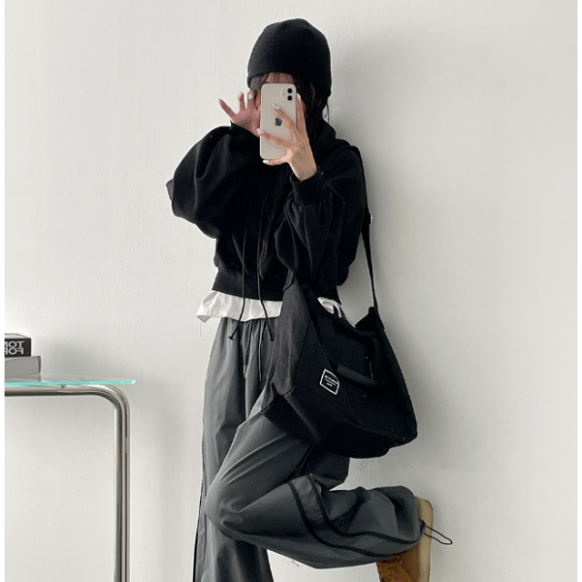 春季現貨｜RIBBON CROP SIZED HOODIE