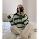 春季預訂｜日常條紋寬鬆針織HOODIE