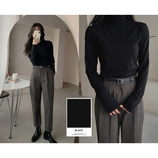 預訂｜[1+1 SET] SLOWAND 自家製 #SLOWMADE Turtle Neck Tee (7 COLOR)