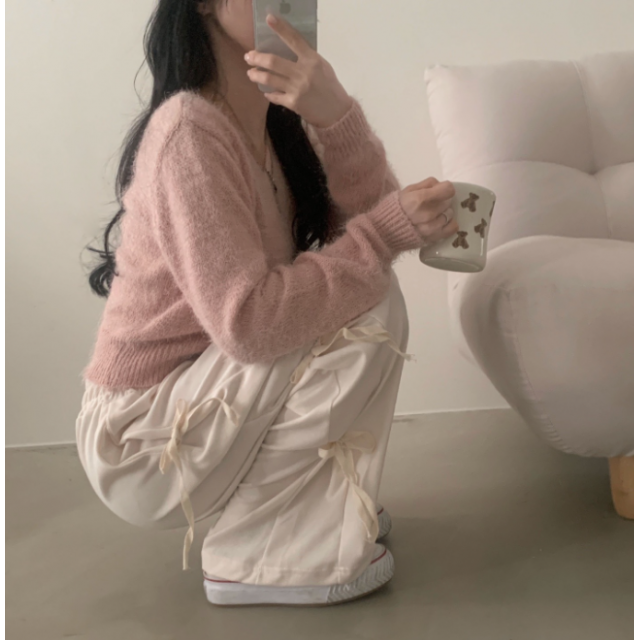 1月回饋優惠❤️預訂｜7色！蝴蝶綁帶運動棉寬褲