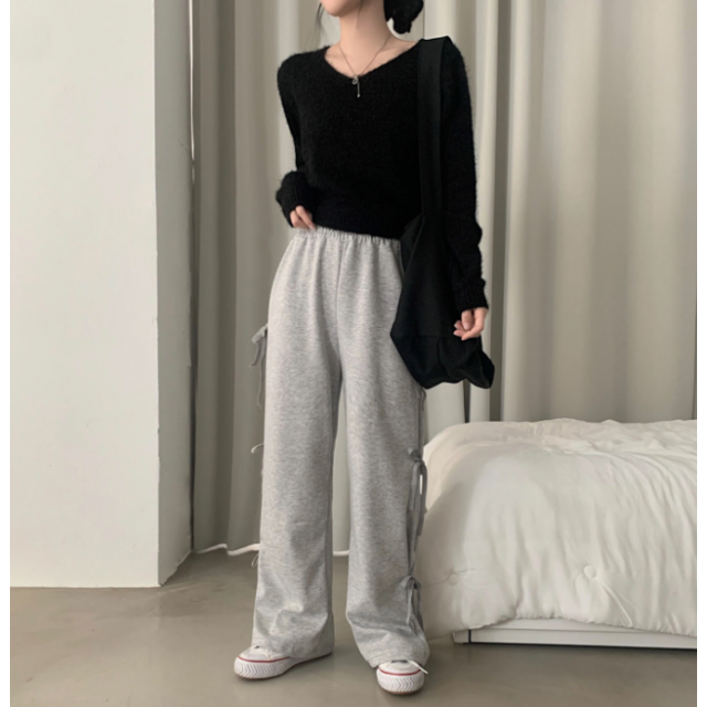 1月回饋優惠❤️預訂｜7色！蝴蝶綁帶運動棉寬褲