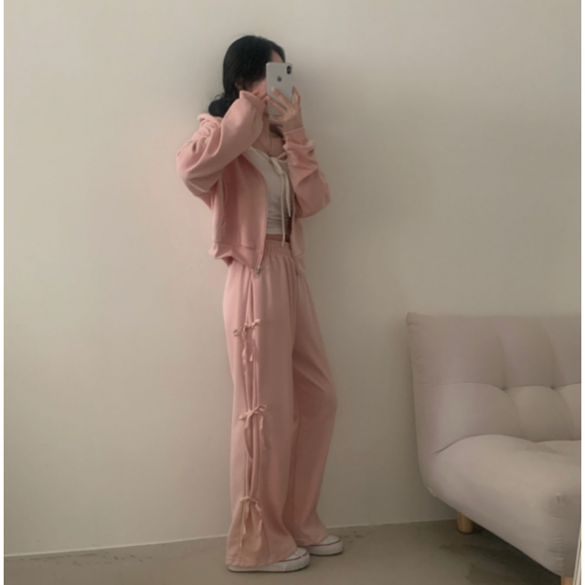 1月回饋優惠❤️預訂｜7色！蝴蝶綁帶運動棉寬褲