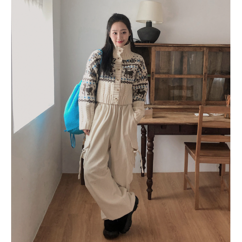 秋冬預訂｜燈芯絨絲帶CARGO工裝褲