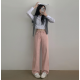 春季預訂|顏料水洗高腰半寬直筒褲(10色 S-XL) 春季預訂|顏料水洗高腰半寬直筒褲(10色 S-XL)