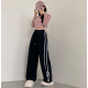 秋冬預訂｜綁帶絲帶線條有絨棉褲