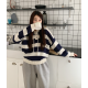 春季預訂｜日常條紋寬鬆針織HOODIE