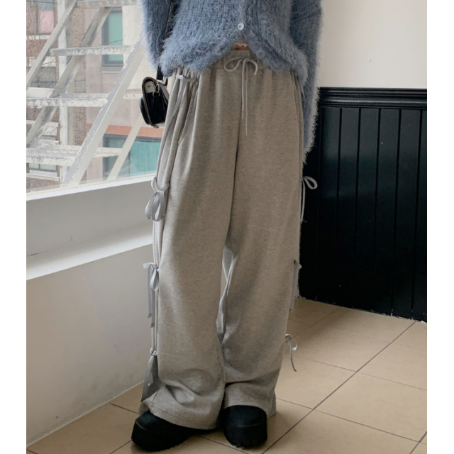 春季預訂|打摺蝴蝶綁帶運動棉褲 春季預訂|打摺蝴蝶綁帶運動棉褲