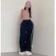 秋冬預訂｜綁帶絲帶線條有絨棉褲