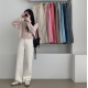 春季預訂|顏料水洗高腰半寬直筒褲(10色 S-XL) 春季預訂|顏料水洗高腰半寬直筒褲(10色 S-XL)