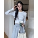 預訂｜MUAHMUAH Logo Stitch Crop Long Sleeve (3 COLOR)