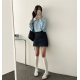 春季預訂｜牛仔車線後鬆緊腰A字短裙