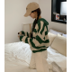 春季預訂｜日常條紋寬鬆針織HOODIE
