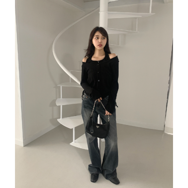 春季預訂|4色半喇叭型水洗牛仔褲 春季預訂|4色半喇叭型水洗牛仔褲