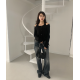 春季預訂|4色半喇叭型水洗牛仔褲 春季預訂|4色半喇叭型水洗牛仔褲