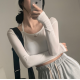 1月回饋優惠❤️預訂｜6色U領掛脖修身短版長袖T 恤