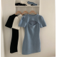 春季預訂｜WARMER SET! 心口開衩泡泡袖短袖羅紋連身裙