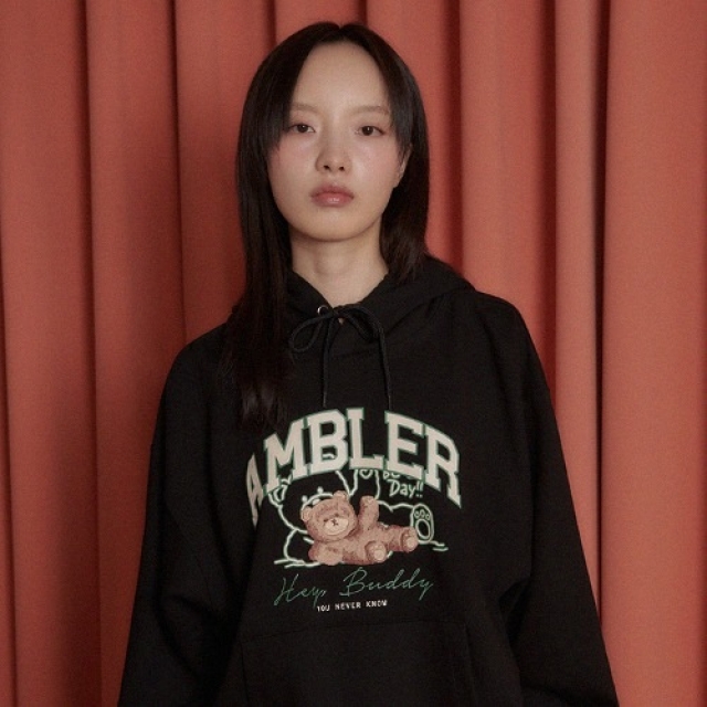 24S/S 預訂｜AMBLER LINE BEAR HOODIE (2 COLOR)