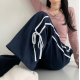 秋冬預訂｜綁帶絲帶線條有絨棉褲