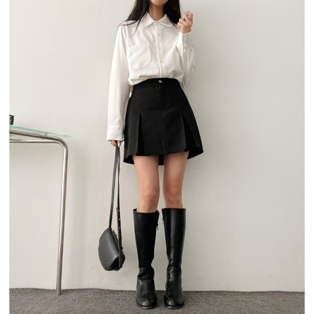 春季預訂|百褶剪裁褶邊純棉短裙 春季預訂|百褶剪裁褶邊純棉短裙