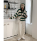 春季預訂｜日常條紋寬鬆針織HOODIE