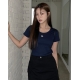 預訂｜MUAHMUAH Stitch U-Neck Half T-Shirt (4 COLOR)