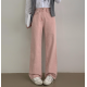 春季預訂|顏料水洗高腰半寬直筒褲(10色 S-XL) 春季預訂|顏料水洗高腰半寬直筒褲(10色 S-XL)