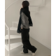 春季預訂｜黑色牛仔WASHING WIDE PANTS