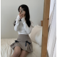 春季預訂｜緞帶百褶A字迷你裙褲