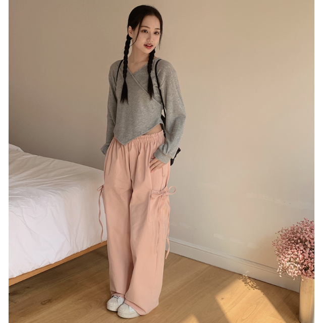 春季預訂｜絲帶CARGO工裝寬褲