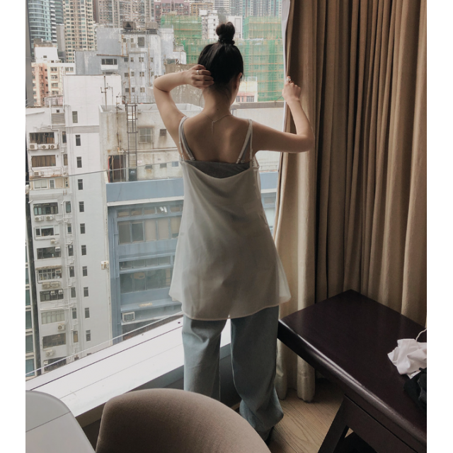 春季預訂｜透視綁帶背心連身裙