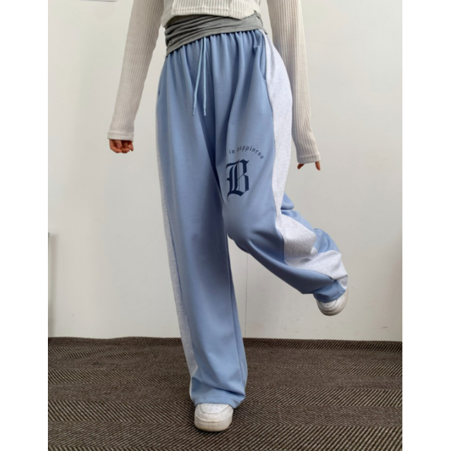 春季預訂｜哥德式印花拼色棉寬褲