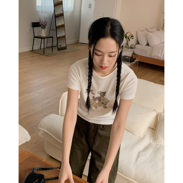 春季現貨|DEER SHEEP 羅紋短袖T恤 春季現貨|DEER SHEEP 羅紋短袖T恤