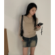 春季預訂｜復古水洗牛仔鈕扣迷你裙