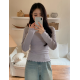 春季預訂|芭蕾修身DIA木耳邊縷空長袖T 恤 春季預訂|芭蕾修身DIA木耳邊縷空長袖T 恤