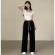 2月回饋優惠❤️現貨｜17色!!! 索繩兩穿高腰棉寬褲 (SHORT / LONG)