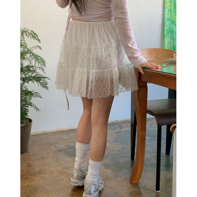 春季預訂|芭蕾珍珠紗網紗分層蛋糕裙 春季預訂|芭蕾珍珠紗網紗分層蛋糕裙