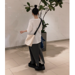 春季預訂｜口袋後背開衩尼龍半身裙