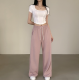 2月回饋優惠❤️現貨｜17色!!! 索繩兩穿高腰棉寬褲 (SHORT / LONG)