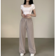 2月回饋優惠❤️現貨｜17色!!! 索繩兩穿高腰棉寬褲 (SHORT / LONG)