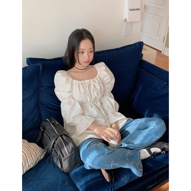春季預訂｜蝴蝶結抽褶泡泡連身裙