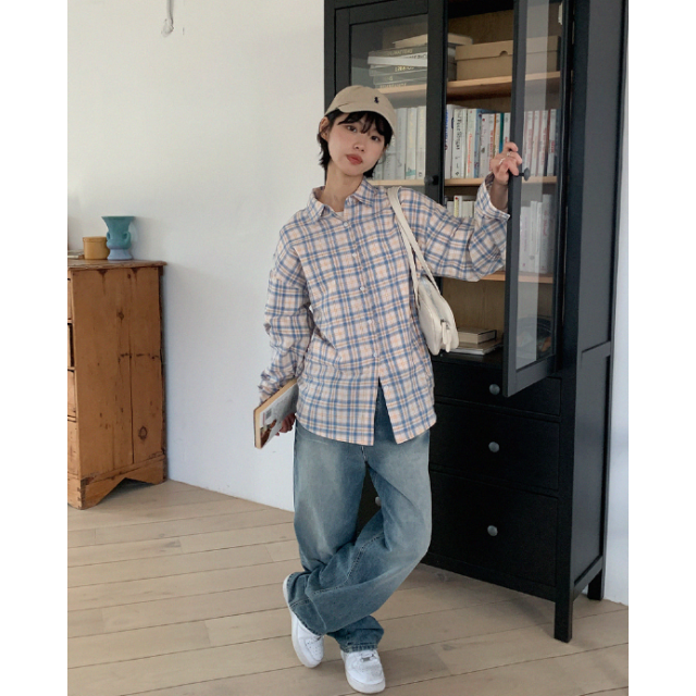 春季預訂|寬鬆格紋襯衫 春季預訂|寬鬆格紋襯衫