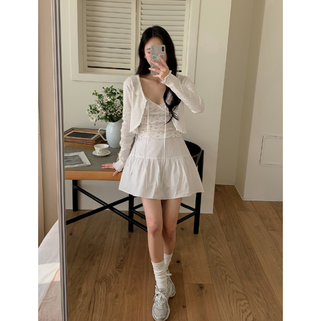 春季預訂|蛋糕側綁帶短裙 春季預訂|蛋糕側綁帶短裙