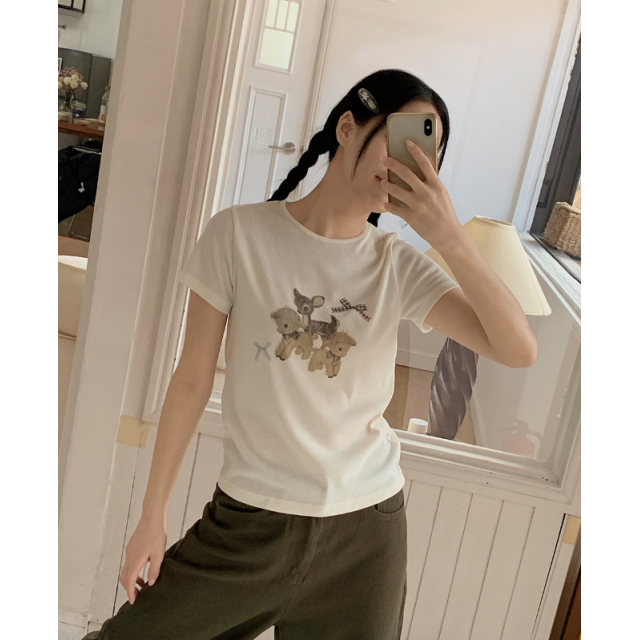 春季現貨|DEER SHEEP 羅紋短袖T恤 春季現貨|DEER SHEEP 羅紋短袖T恤
