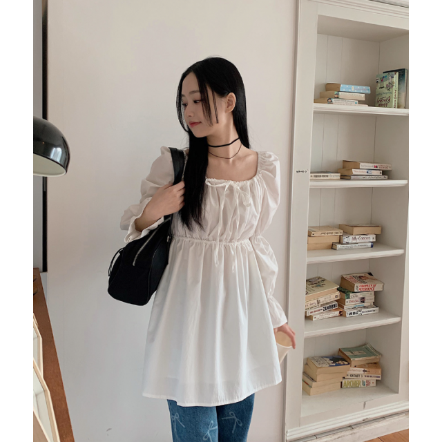 春季預訂｜蝴蝶結抽褶泡泡連身裙